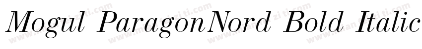 Mogul ParagonNord Bold Italic字体转换